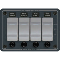 Blue Sea System Qualifies for Free Shipping Blue Sea Water-Resistant Bilge Panel 4 Contura Switches #8666