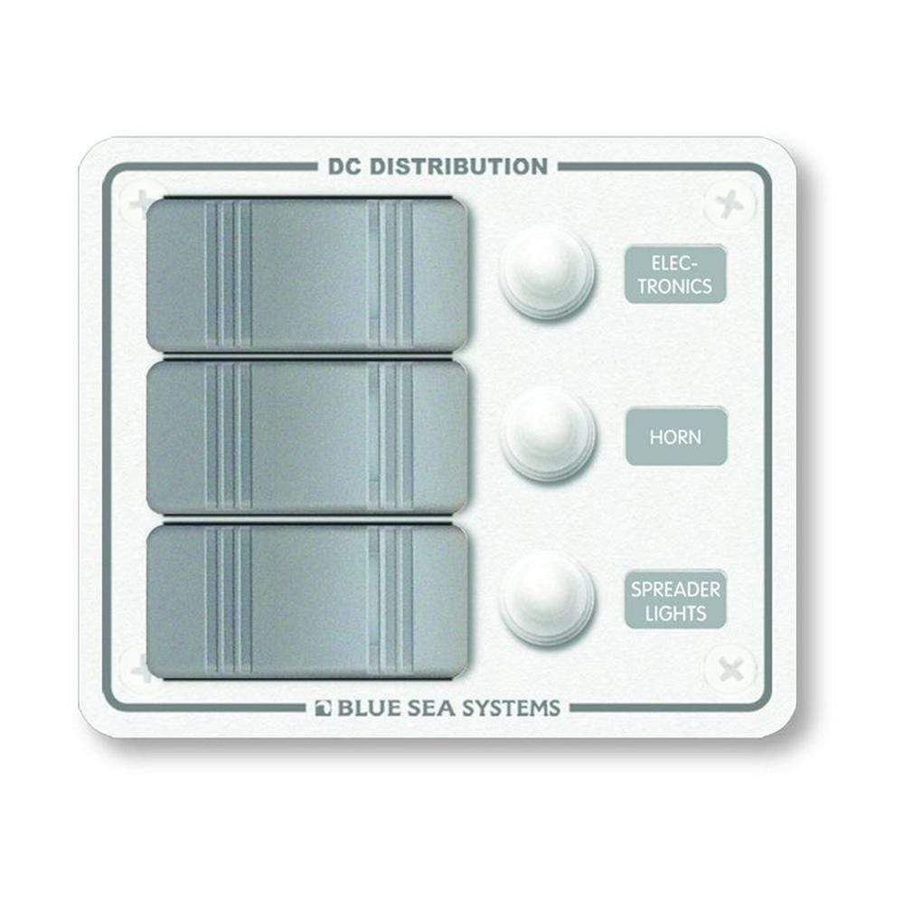 Blue Sea System Qualifies for Free Shipping Blue Sea Water Resistant Panel 3-Position White Vertical Mount #8274