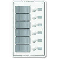 Blue Sea System Qualifies for Free Shipping Blue Sea Water Resistant Panel 6-Position White Vertical #8273