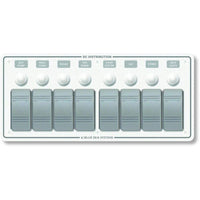 Blue Sea System Qualifies for Free Shipping Blue Sea Water Resistant Panel 8-Position White Horizontal Mount #8271