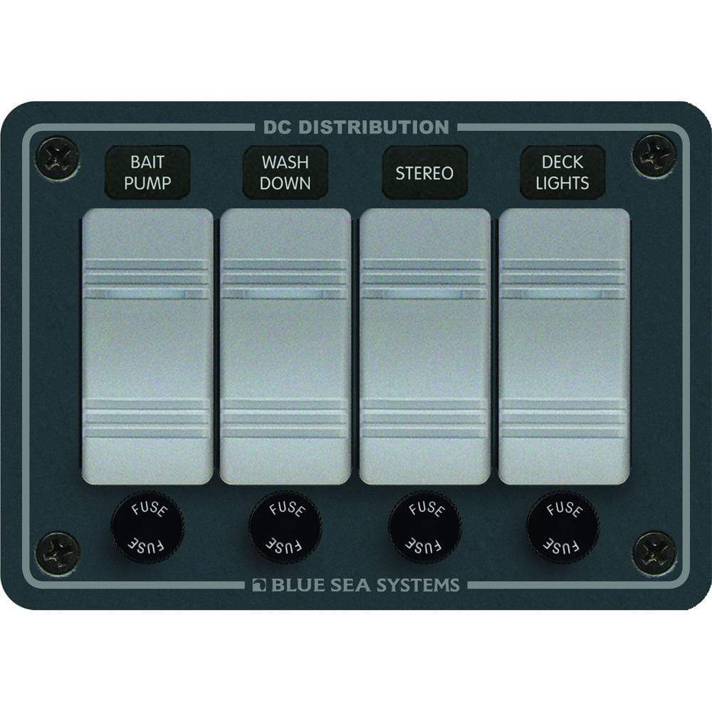 Blue Sea System Qualifies for Free Shipping Blue Sea Waterproof Panel 4-Position Slate Gray #8262