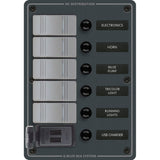 Blue Sea System Qualifies for Free Shipping Blue Sea Waterproof Panel 5-Position Plus Dual USB Charger #8121