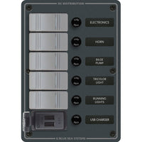 Blue Sea System Qualifies for Free Shipping Blue Sea Waterproof Panel 5-Position Plus Dual USB Charger #8121