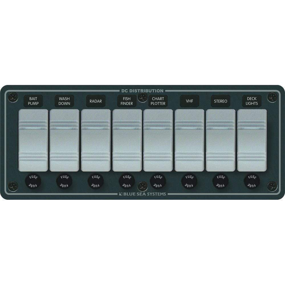 Blue Sea System Qualifies for Free Shipping Blue Sea Waterproof Panel 8-Position Slate Gray #8261