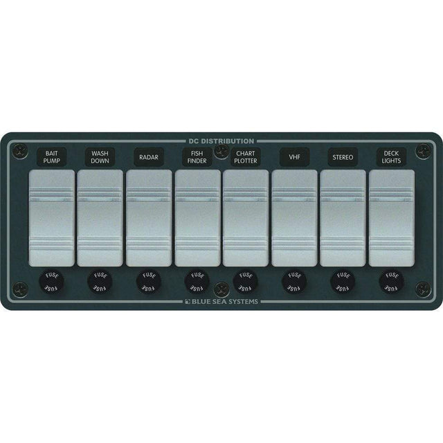 Blue Sea System Qualifies for Free Shipping Blue Sea Waterproof Panel 8-Position Slate Gray #8261