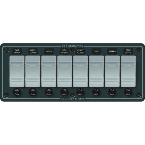 Blue Sea System Qualifies for Free Shipping Blue Sea Waterproof Panel 8-Position Slate Gray #8261