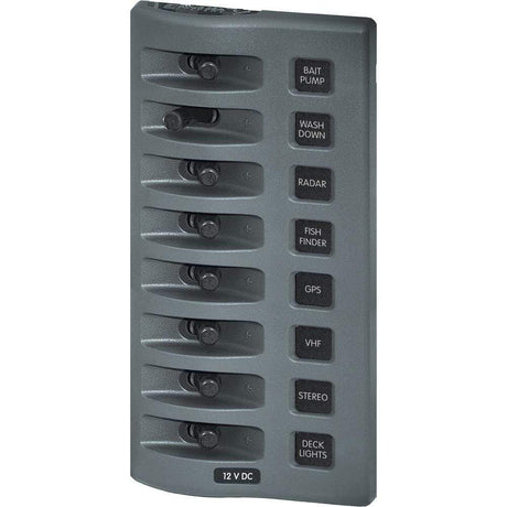 Blue Sea System Qualifies for Free Shipping Blue Sea Weatherdeck Panel 8-Position No Circuit #4309