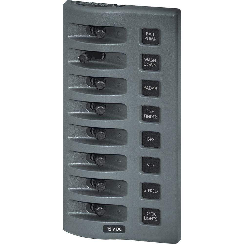Blue Sea System Qualifies for Free Shipping Blue Sea Weatherdeck Panel 8-Position No Circuit #4309