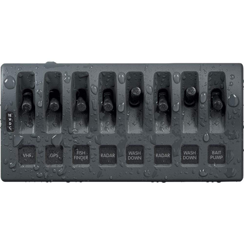 Blue Sea Weatherdeck Panel 8-Position No Circuit #4309