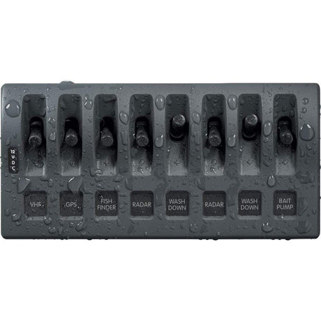 Blue Sea Weatherdeck Panel 8-Position No Circuit #4309