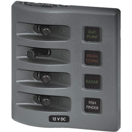 Blue Sea System Qualifies for Free Shipping Blue Sea WeatherDeck Water Resistant Fuse Panel 4-Position Grey #4304