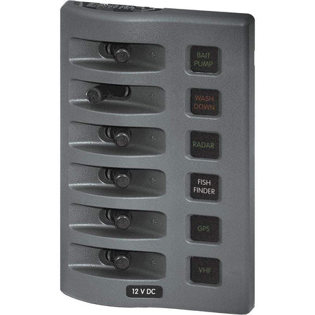 Blue Sea System Qualifies for Free Shipping Blue Sea WeatherDeck Water Resistant Fuse Panel 6-Position Grey #4306
