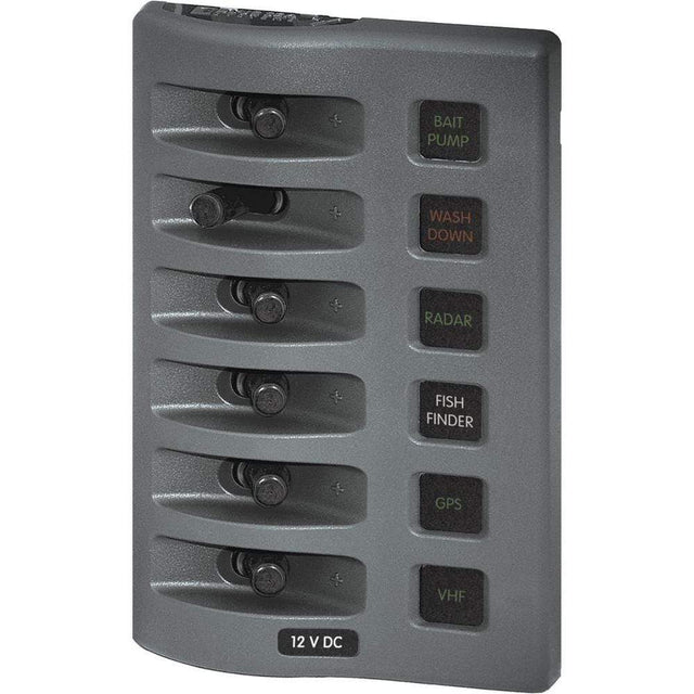 Blue Sea System Qualifies for Free Shipping Blue Sea WeatherDeck Water Resistant Fuse Panel 6-Position Grey #4306
