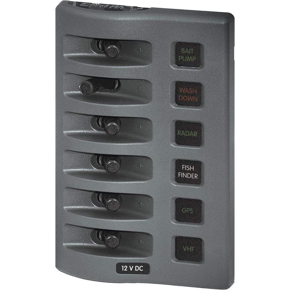 Blue Sea System Qualifies for Free Shipping Blue Sea WeatherDeck Water Resistant Fuse Panel 6-Position Grey #4306
