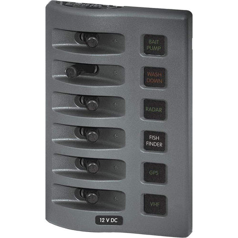 Blue Sea System Qualifies for Free Shipping Blue Sea WeatherDeck Water Resistant Fuse Panel 6-Position Grey #4306