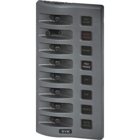 Blue Sea System Qualifies for Free Shipping Blue Sea WeatherDeck Water Resistant Fuse Panel 8-Position Grey #4308