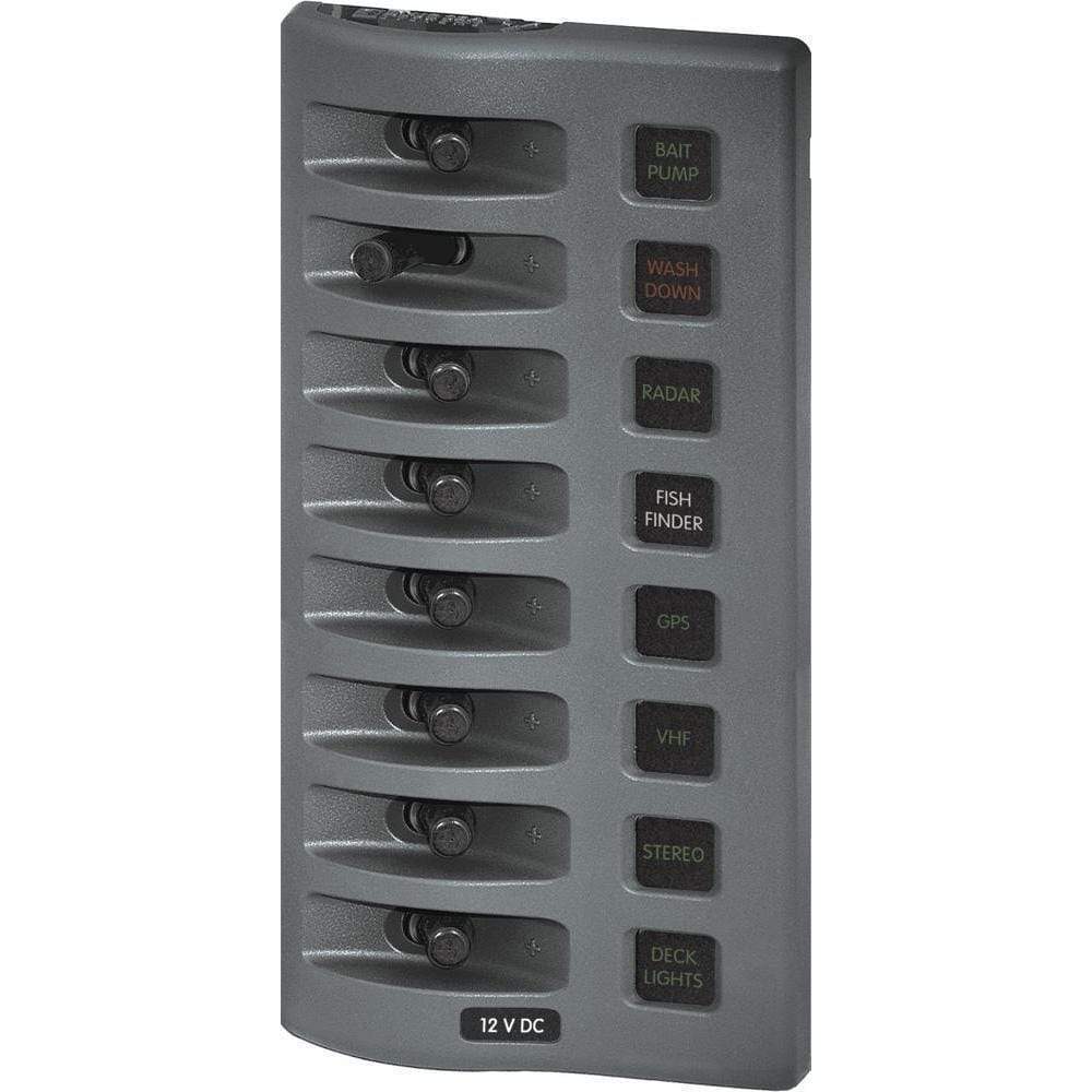 Blue Sea System Qualifies for Free Shipping Blue Sea WeatherDeck Water Resistant Fuse Panel 8-Position Grey #4308