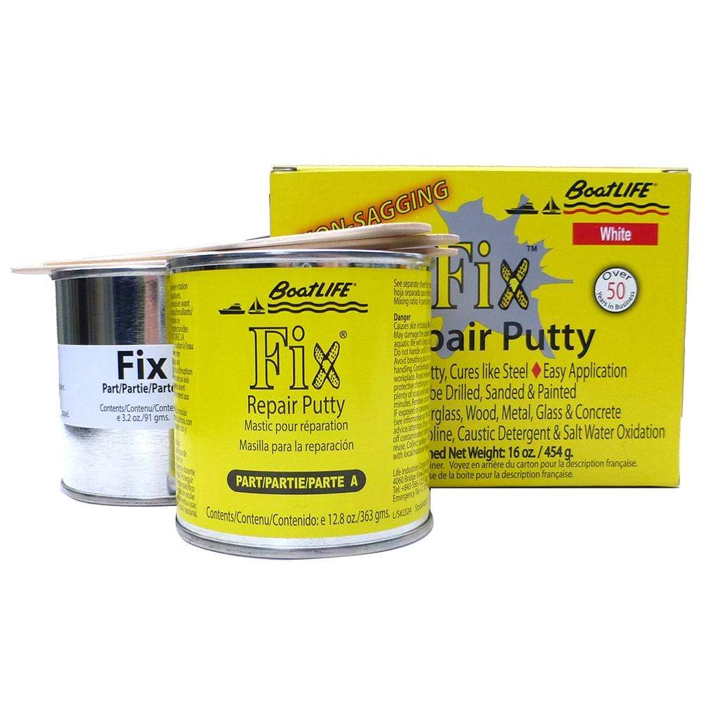 BoatLIFE Hazardous Item - Not Qualified for Free Shipping Boatlife Fix Repair Putty 16 oz white #1196