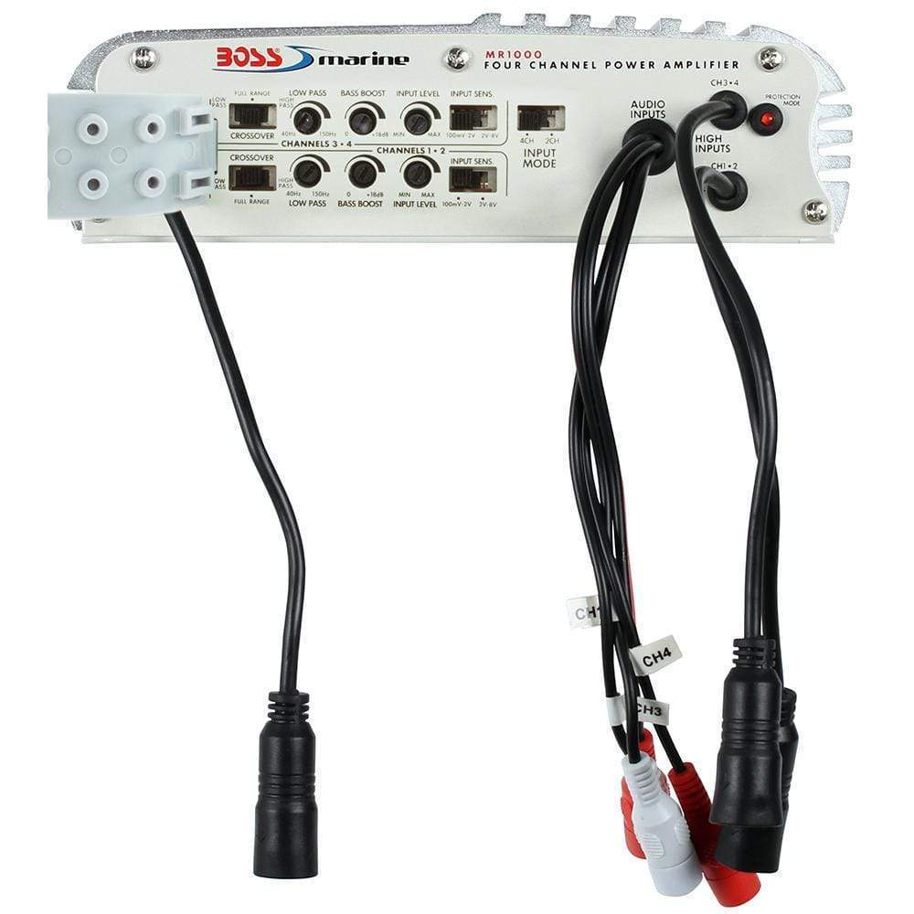 Boss Audio Qualifies for Free Shipping Boss Audio Marine Power Amplifier 4-Channel MOSFET Bridgeable #MR1000