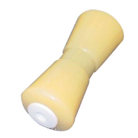 C.H. Yates Yellow Plastic Heavy-Duty V Keel Roller 8" 0.625" #800 Y