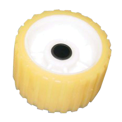 C.H. Yates Yellow Plastic Ribbed Roller 5" 0.75" #500YW-6P
