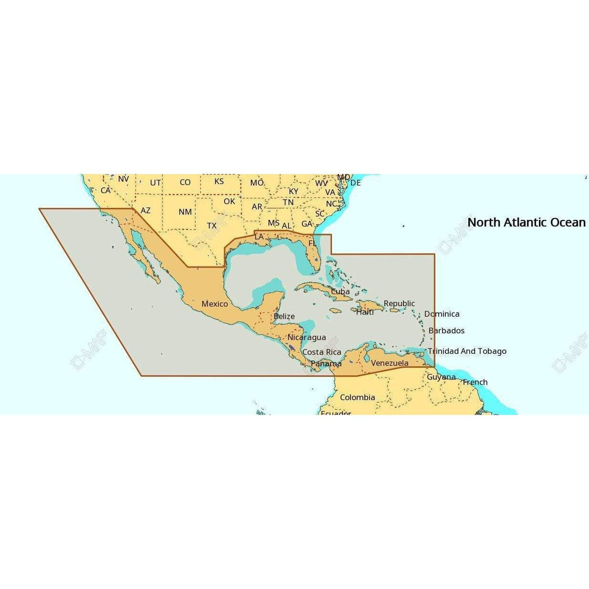 C-MAP USA Qualifies for Free Shipping C-MAP NA-M027 Max Wide MicroSD Central America/Caribbean #M-NA-M027-MS