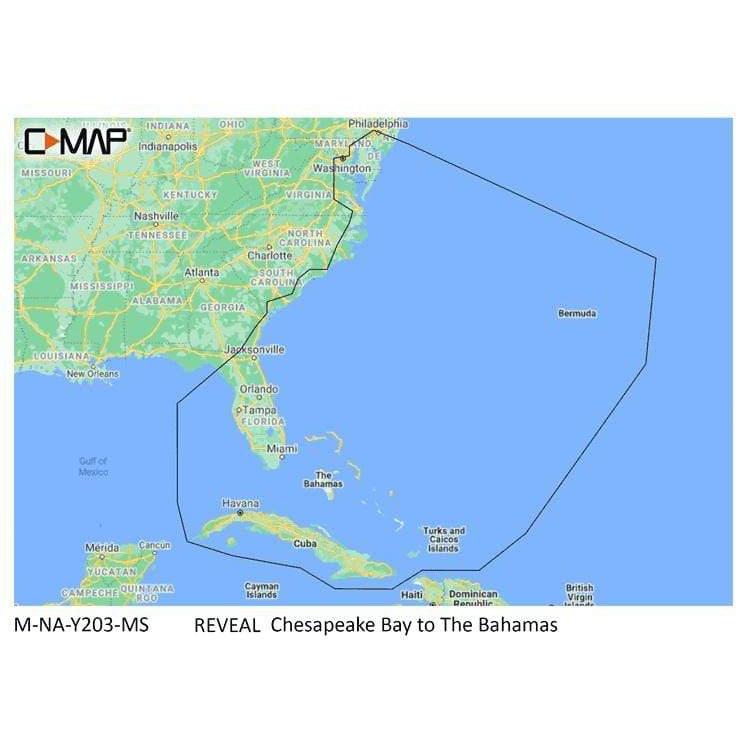 C-MAP USA Qualifies for Free Shipping C-MAP Reveal Coastal Chesapeake Bay to the Bahamas #M-NA-Y203-MS