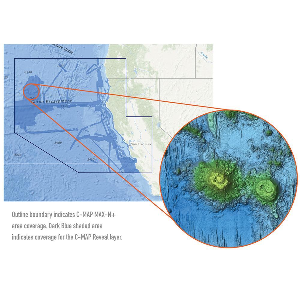 C-MAP Reveal North California to S Oregon #M-NA-Y653-MS