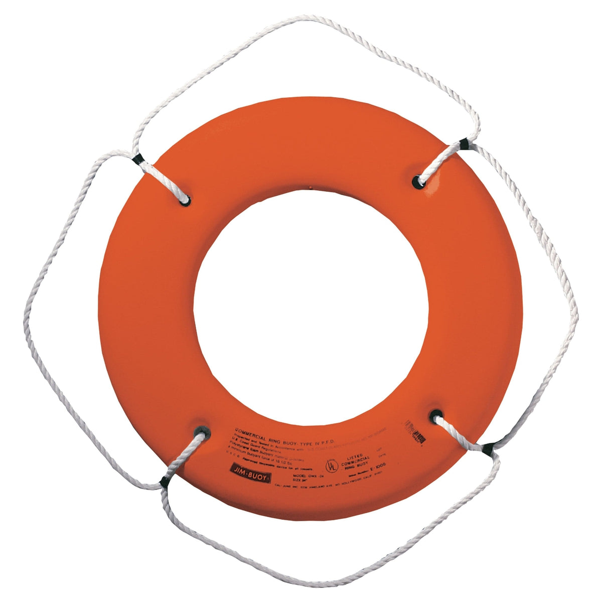 Cal-june Qualifies for Free Shipping Cal-June Canada Hard Shell Lifebuoy Small Vessel 24" Orange #C HS-24 O