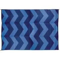 Camco Qualifies for Free Shipping Camco 6' x 9' Leisure Mat Chevron Blue #42878