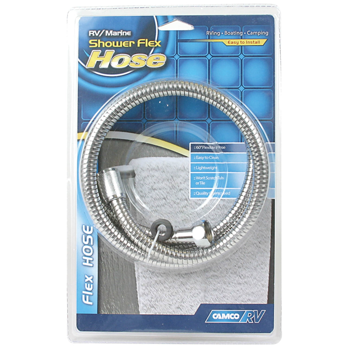 Camco Qualifies for Free Shipping Camco 60" Flexible Hose Chrome #43716
