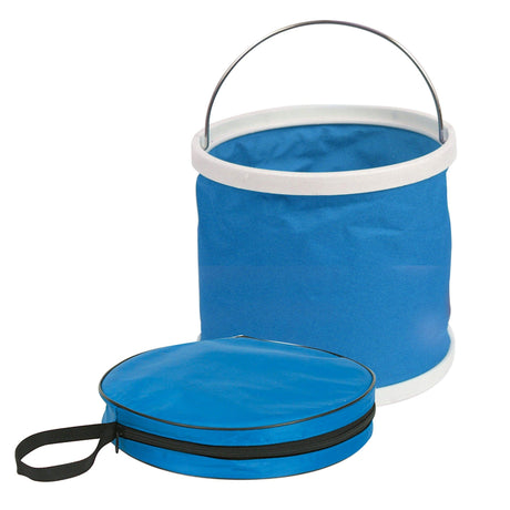 Camco Qualifies for Free Shipping Camco Collapsible Bucket Blue and White #42993