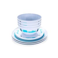 Camco Qualifies for Free Shipping Camco Dishware Set 12-pc White/Blue #53294
