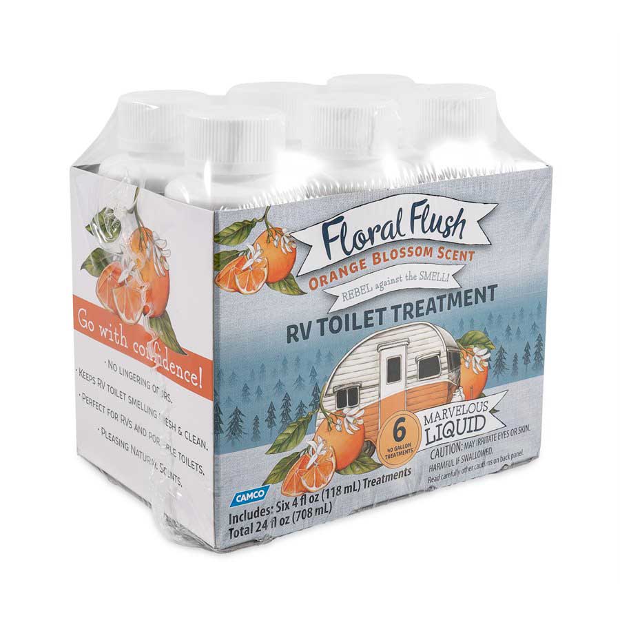 Camco Qualifies for Free Shipping Camco Floral Flush Toilet Treatment Singles Orange Blossom 6-pk 4 oz Bottles #41481
