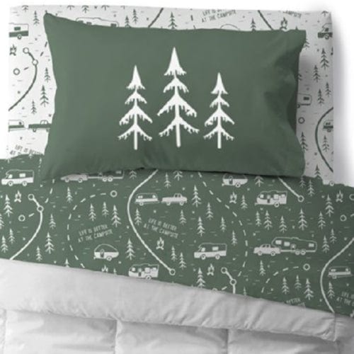 Camco Qualifies for Free Shipping Camco Green Map Bed Sheets Bunk #53477