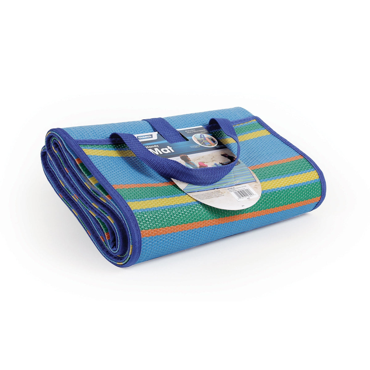 Camco Qualifies for Free Shipping Camco Handy Mat 72" x 108" Outdoor Mat with Strap Blue/Green) #42814