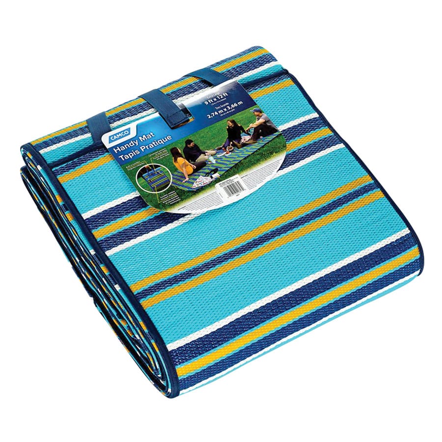 Camco Qualifies for Free Shipping Camco Handy Mat with Strap 9' x 12' Blue/White/Yellow #42817