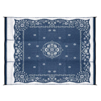 Camco Not Qualified for Free Shipping Camco Oriental Awning Leisure Mat Blue 9' x 12' #42851