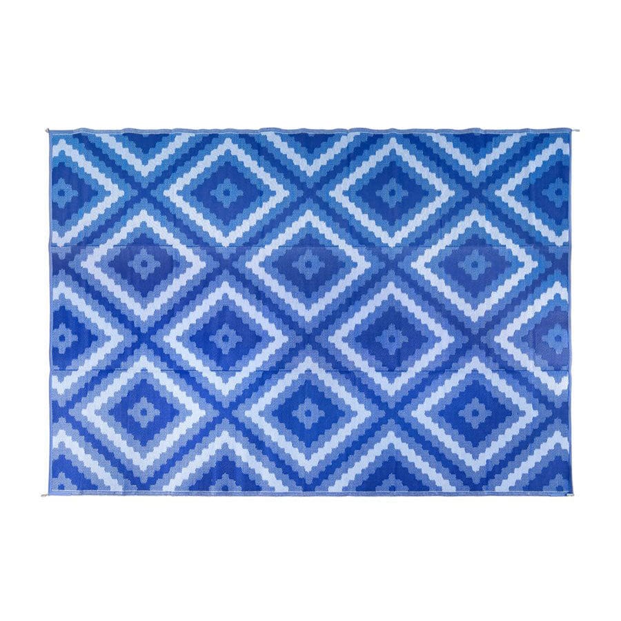 Camco Qualifies for Free Shipping Camco Outdoor Mat 9' x 12' Blue/White/Blue Zig-Zag Diamond #42866