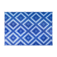 Camco Qualifies for Free Shipping Camco Outdoor Mat 9' x 12' Blue/White/Blue Zig-Zag Diamond #42866