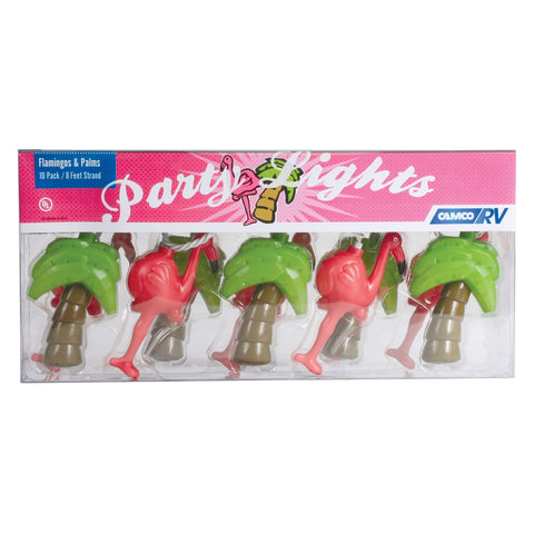 Camco Qualifies for Free Shipping Camco Party Lights Palm Trees & Flamingos #42662