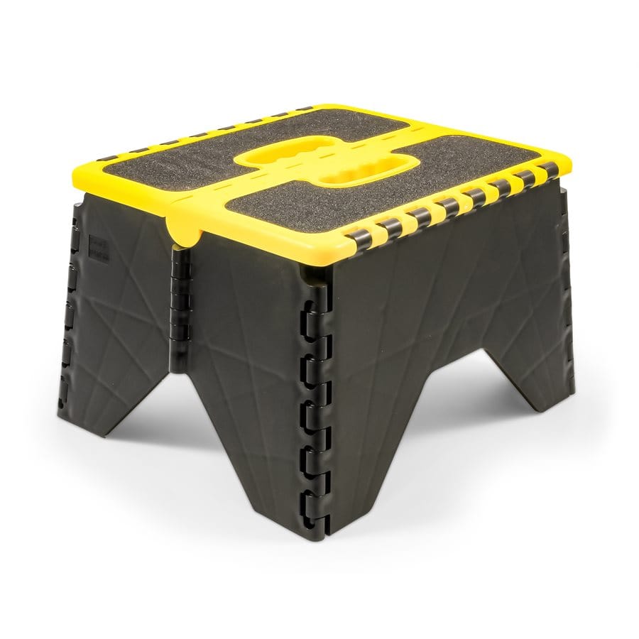 Camco Qualifies for Free Shipping Camco Plastic Folding Step Stool with Non-Skid Black/Yellow #43637