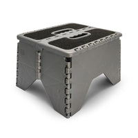 Camco Qualifies for Free Shipping Camco Plastic Folding Step Stool with Non-Skid Silver #43635