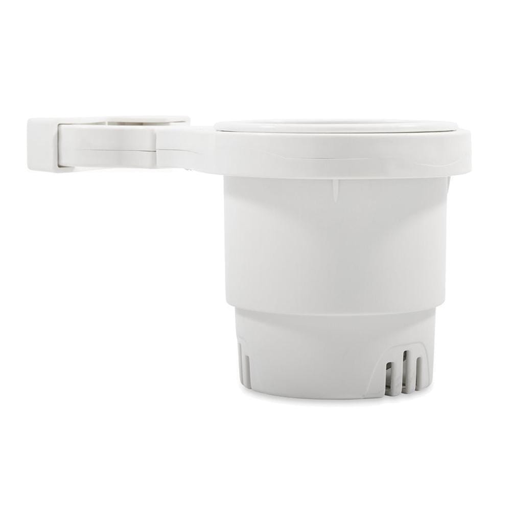 Camco Qualifies for Free Shipping Camco Rail Mounted Cup Holder Small Clamp White #53086