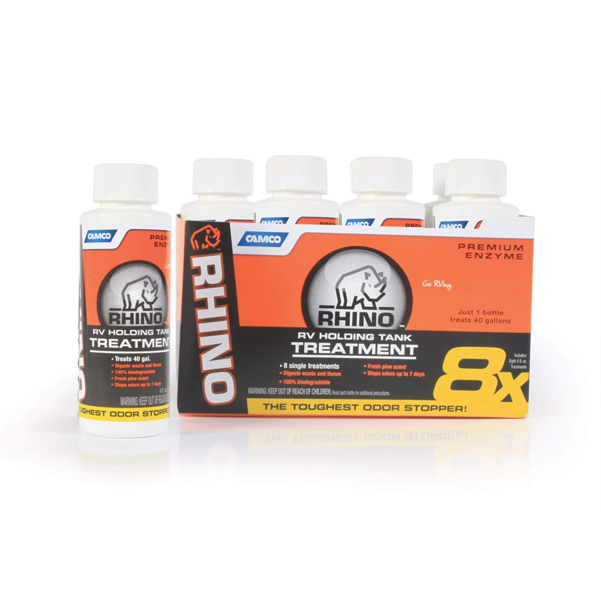 Camco Qualifies for Free Shipping Camco Rhino Enzyme Holding Tank Treatment 4 oz 8-pk #41511