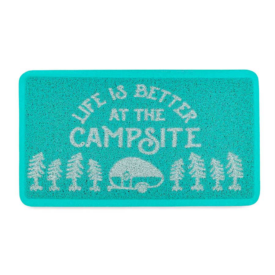 Camco Qualifies for Free Shipping Camco Scrub Rug Teal/White 26.5" x 15" #53199