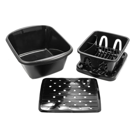 Camco Qualifies for Free Shipping Camco Sink Kit with Dish Drainer Dish Pan & Sink Mat Black #43518