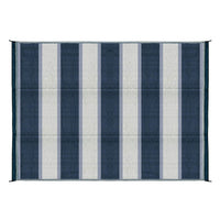 Camco Qualifies for Free Shipping Camco Stripe Awning Leisure Mat Blue Stripe 6' x 9' #42871