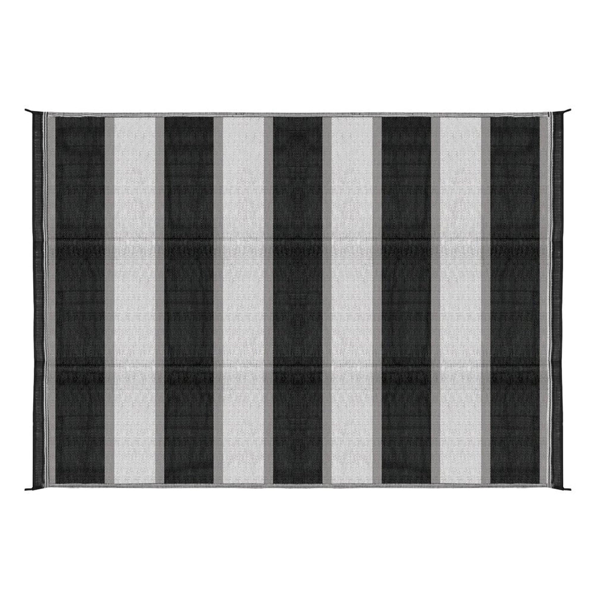 Camco Qualifies for Free Shipping Camco Stripe Awning Leisure Mat Charcoal Stripe 6' x 9' #42873