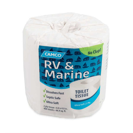 Camco Qualifies for Free Shipping Camco TST 2-Ply Toilet Paper Individual Roll 400 Sheets #40280